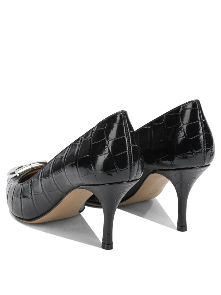 Ferragamo Maxi Gancini 70mm Heeled shoes - Black | 8e75b7b749f001d22e06735bff58942a70ee85db