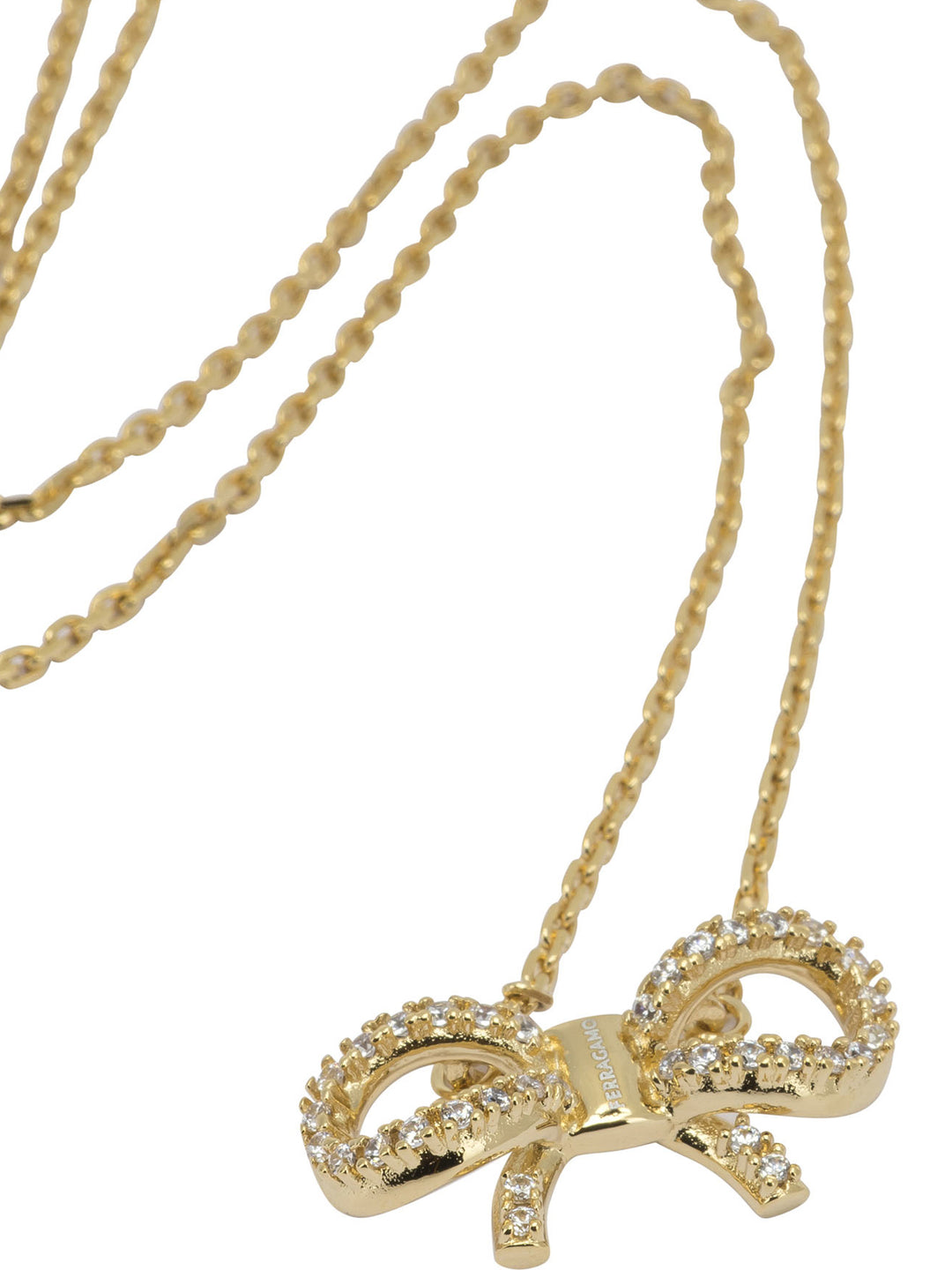 Ferragamo Necklace With Bow Pendant Jewels - Gold | 146f2a2d11be169edecfa26b6a1bcb8b22e85795