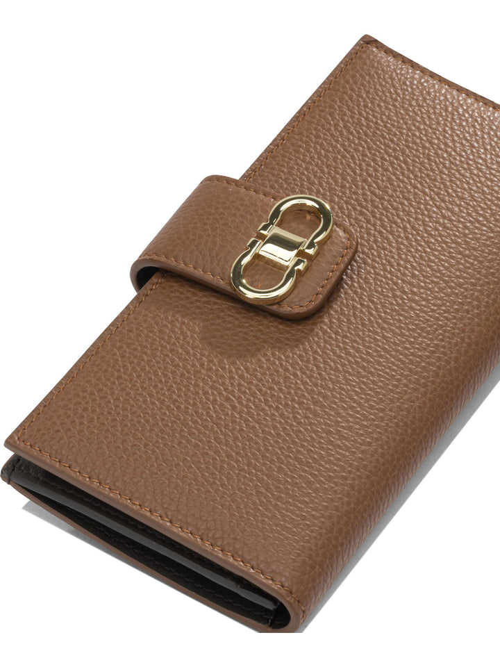 Ferragamo Gancini Continental Wallets & Card holders - Brown | 67a2b6508fc970e394a9b3b82597b397c985cc8e