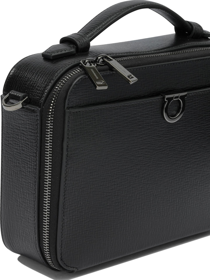 Ferragamo Gancini Crossbody Bags - Black | 2f791c564b221638a26ae42b84bc456d0fde6c43