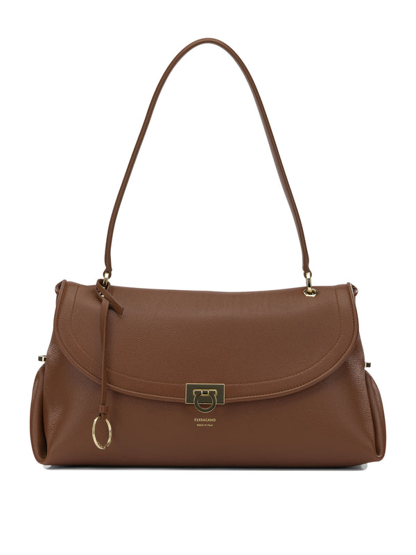 Gancini Shoulder Bags Brown