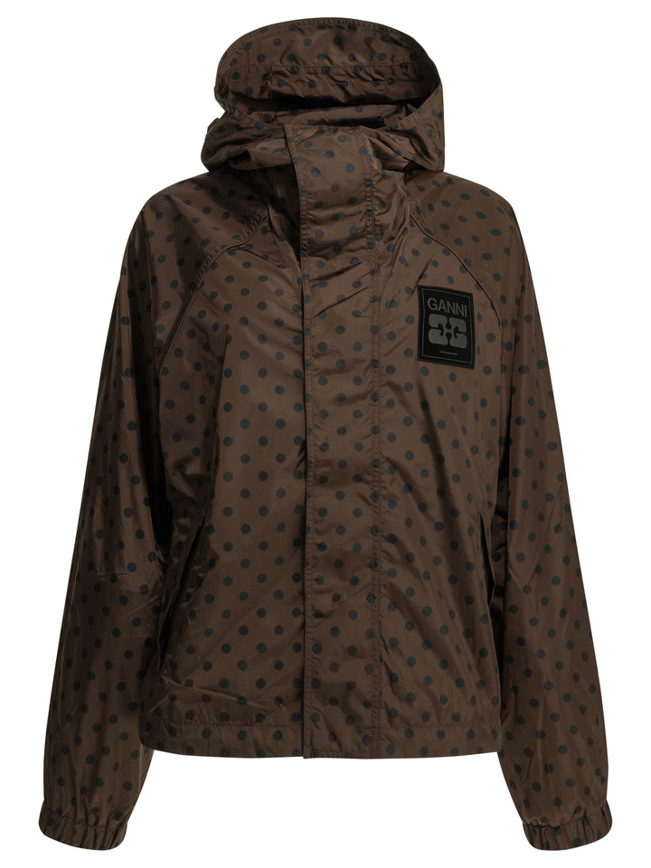 Ganni Light Polka Dot Jacket Jackets and Coats - Brown | e7ef503ffaee4150c14bc043ad65fb2d737b594c