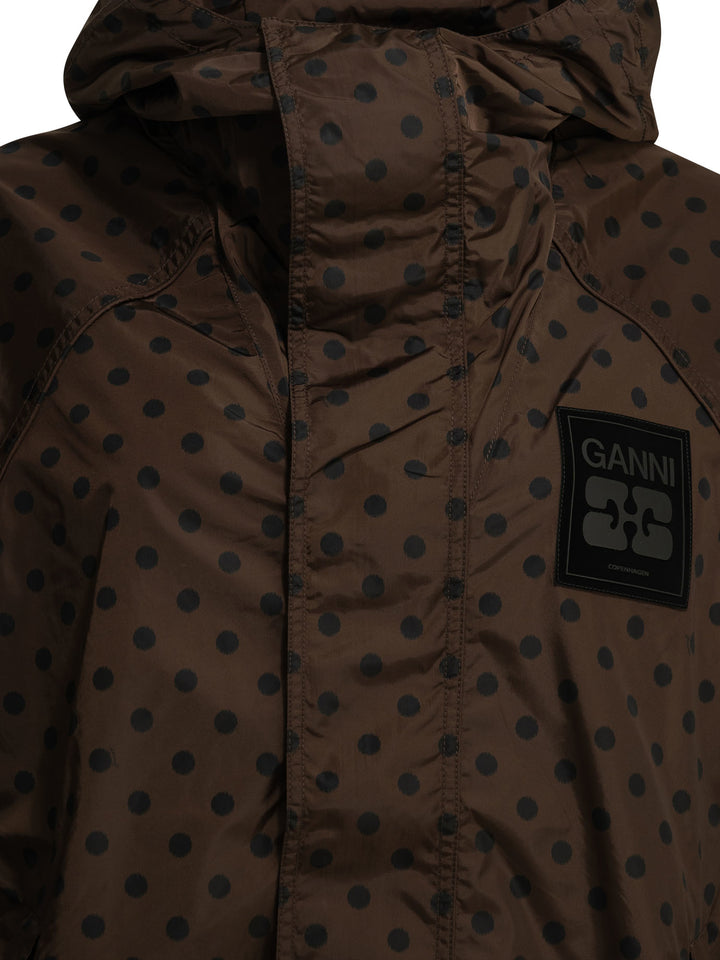 Ganni Light Polka Dot Jacket Jackets and Coats - Brown | 93fdebab42d9319b65ea8d8c371d3baeca248792