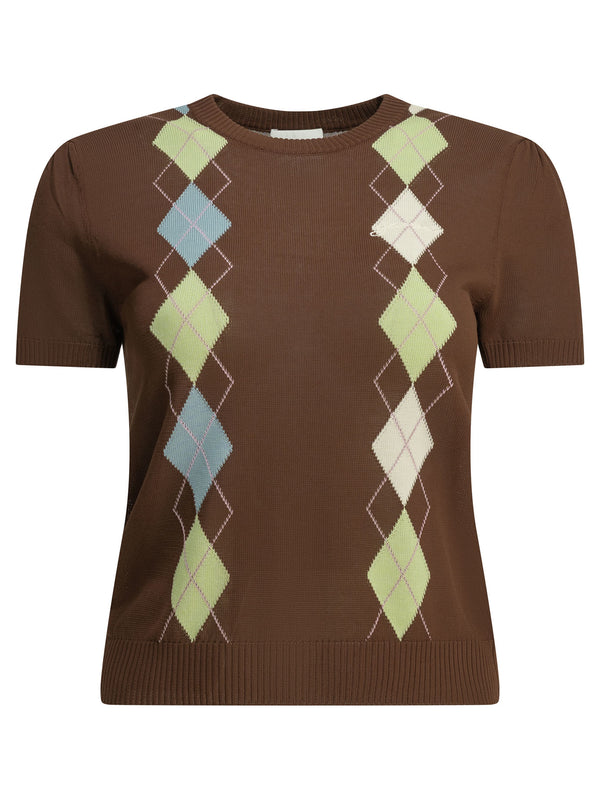 Argyle Knitwear Brown
