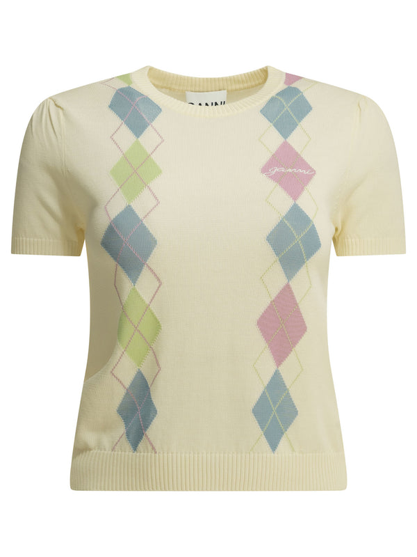 Argyle Knitwear White