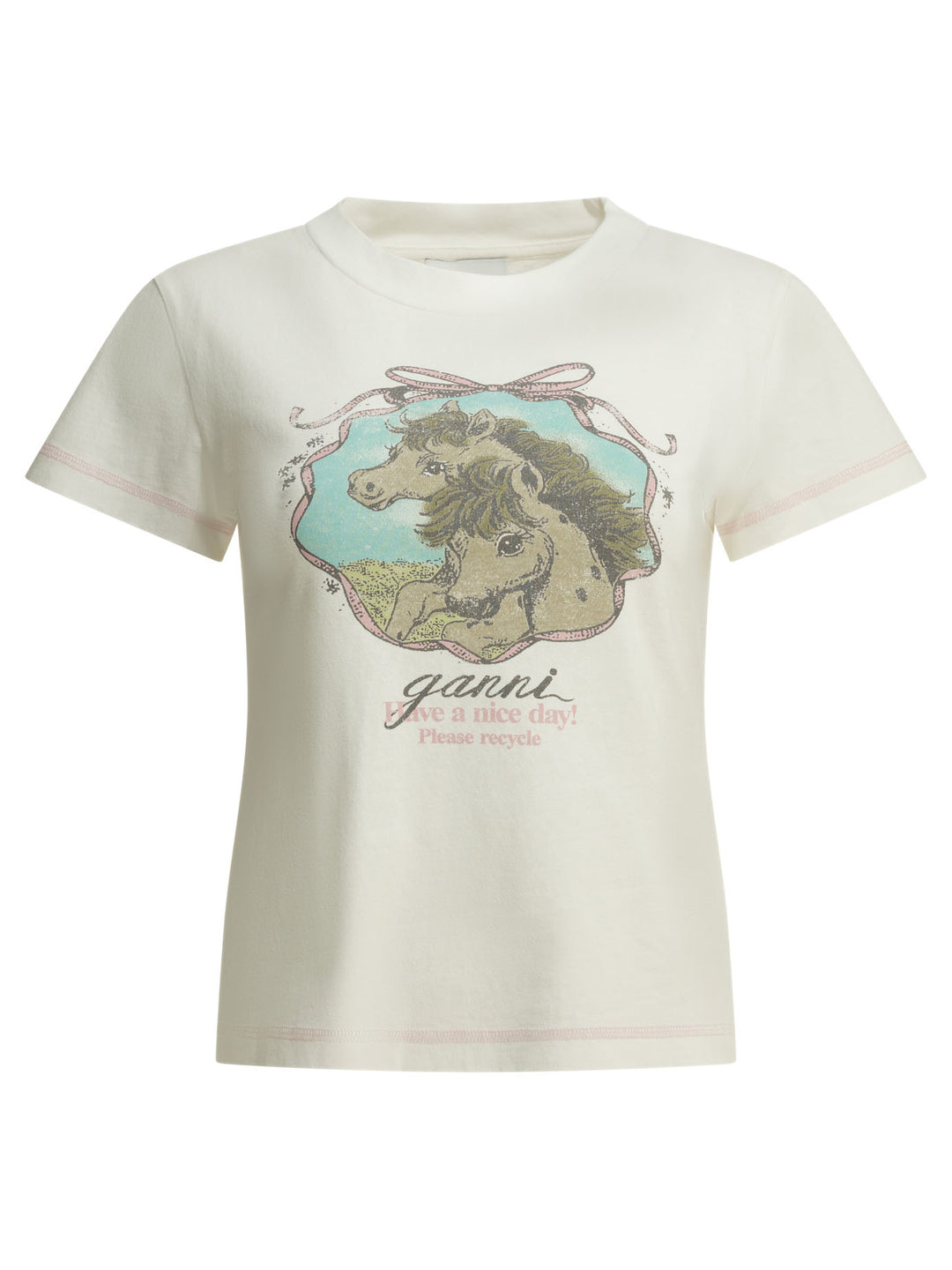 Ganni Qixi T-shirts - White | 7a28f183b18999ffaf6a1d59abe8305533488749