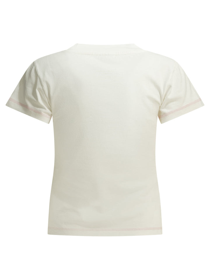 Ganni Qixi T-shirts - White | 01964a41b0bccde2b4ec7f24300b0b8f6af8ee44