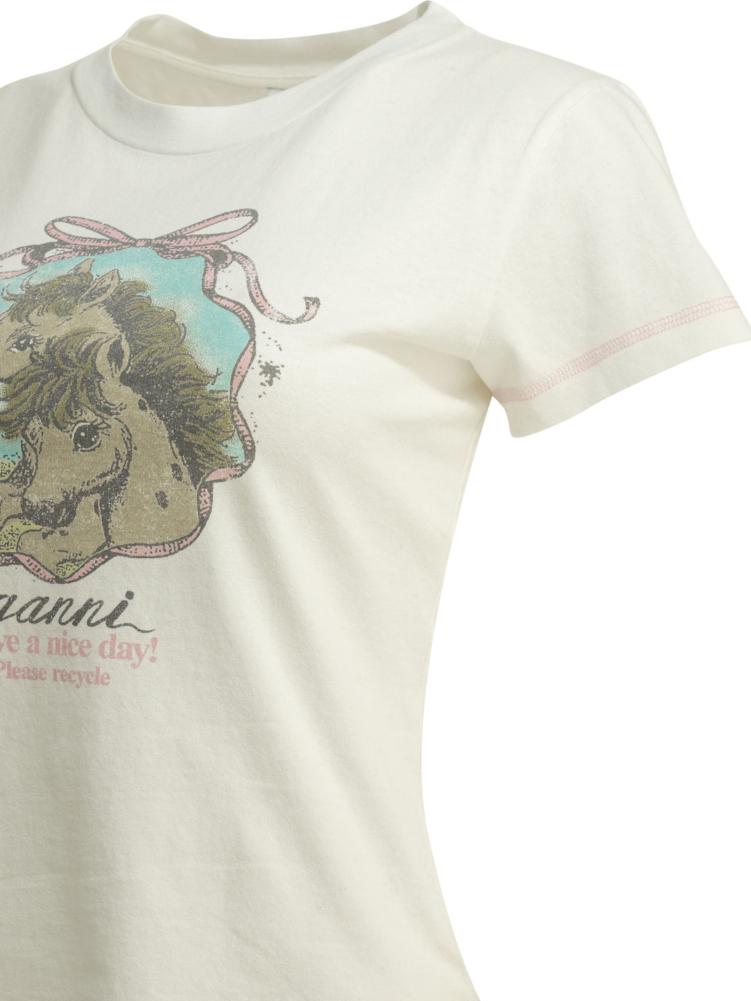 Ganni Qixi T-shirts - White | 2ccca16df4c90981d121dcb6e2d7dd308c67f70e