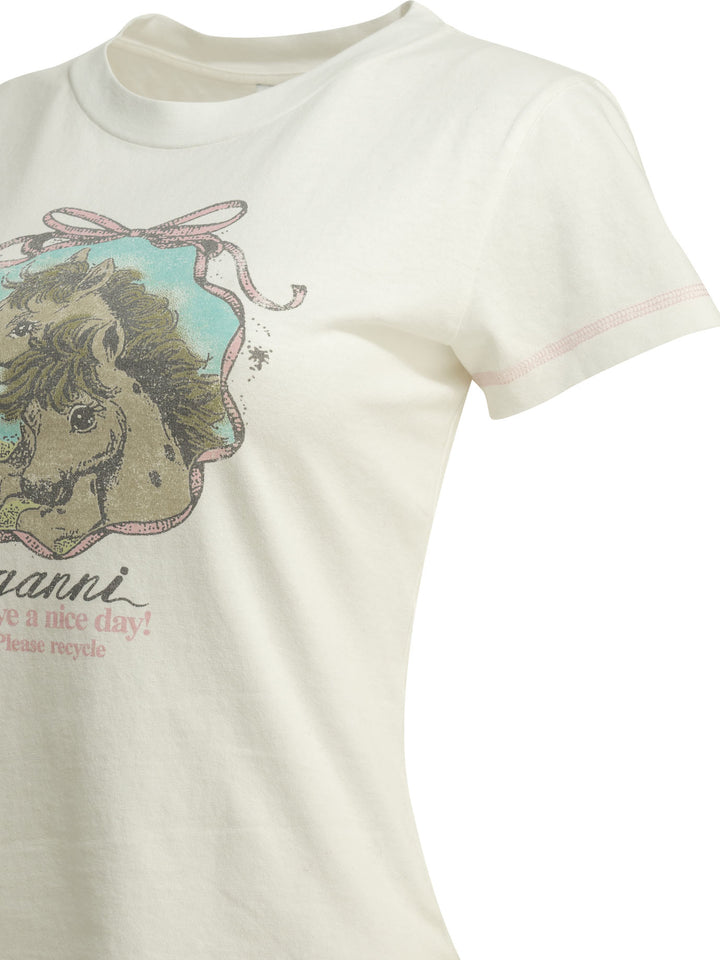 Ganni Qixi T-shirts - White | 2ccca16df4c90981d121dcb6e2d7dd308c67f70e