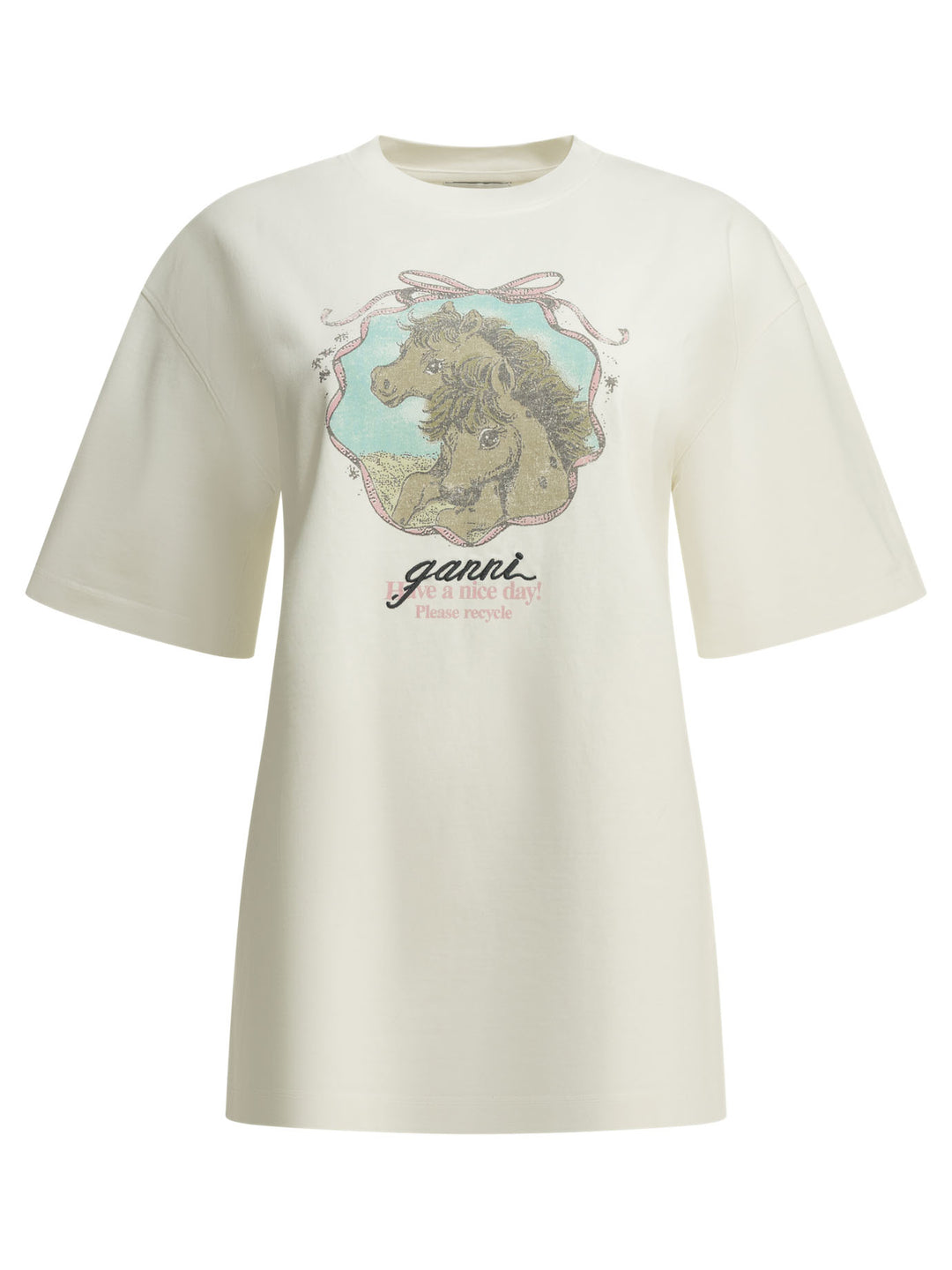 Ganni Qixi T-shirts - White | 4db014ae6da12707d4d5814a1c4f428070746604