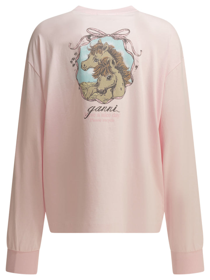 Ganni Future T-shirts - Pink | 5b994dbe98c1ee596b67318d915e724b7404e27a