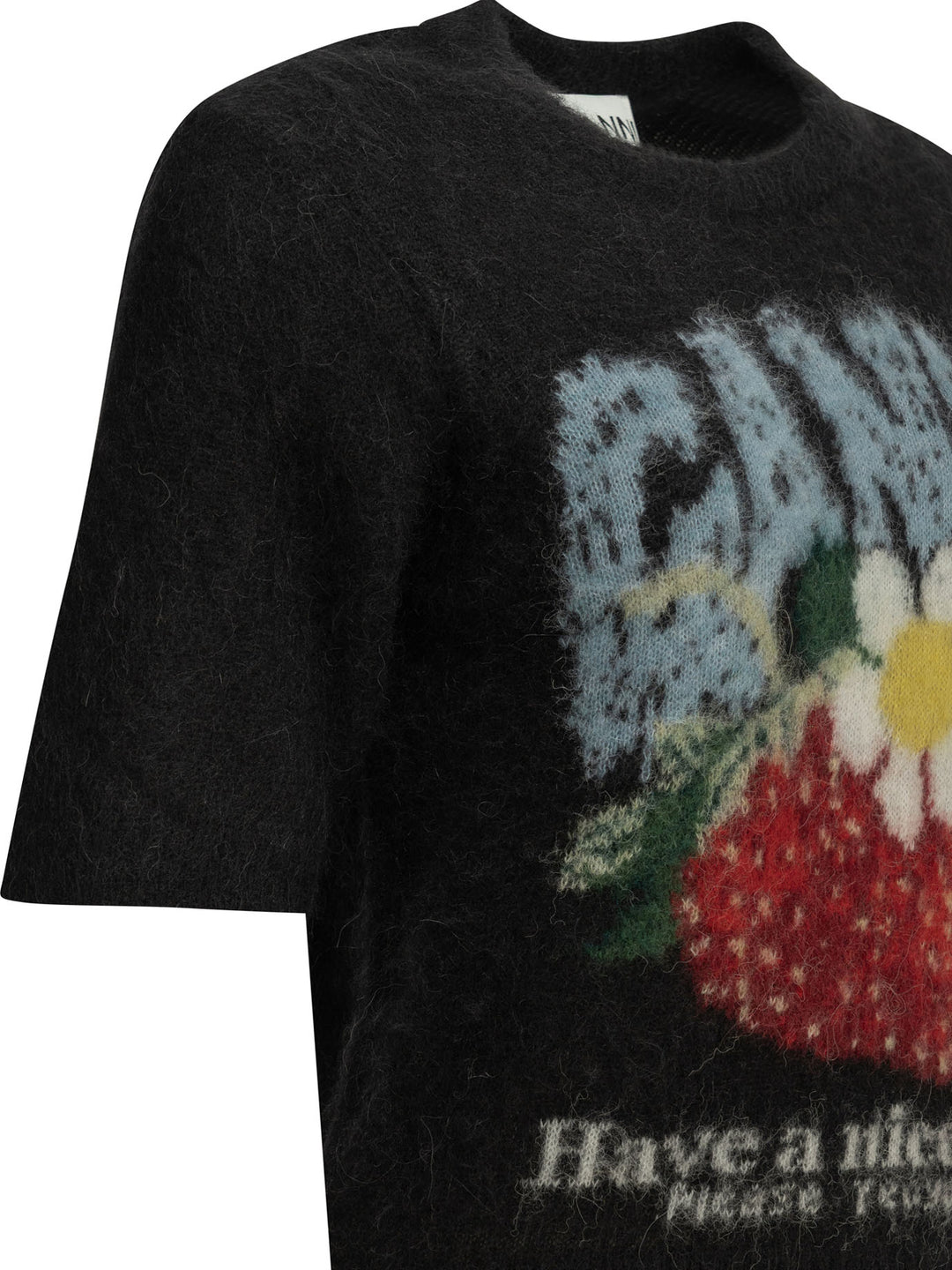 Ganni Strawberry Knitwear - Black | e10f58bb8ffc93519b02da34fab54873ab93a4b8