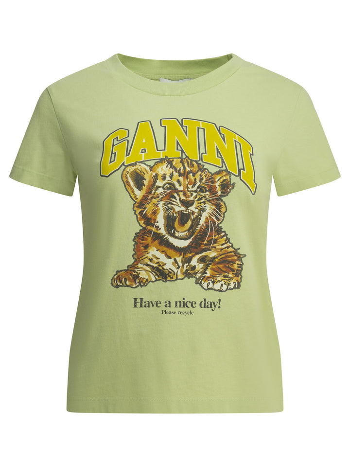 Ganni Baby Tiger T-shirts - Green | 5ad51d2864557a7183876a00c833ea1ba01abd9e