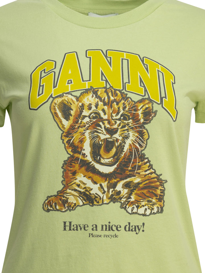 Ganni Baby Tiger T-shirts - Green | 3936d97af61a12b2fd73e0ddc408127d75d0d0d8