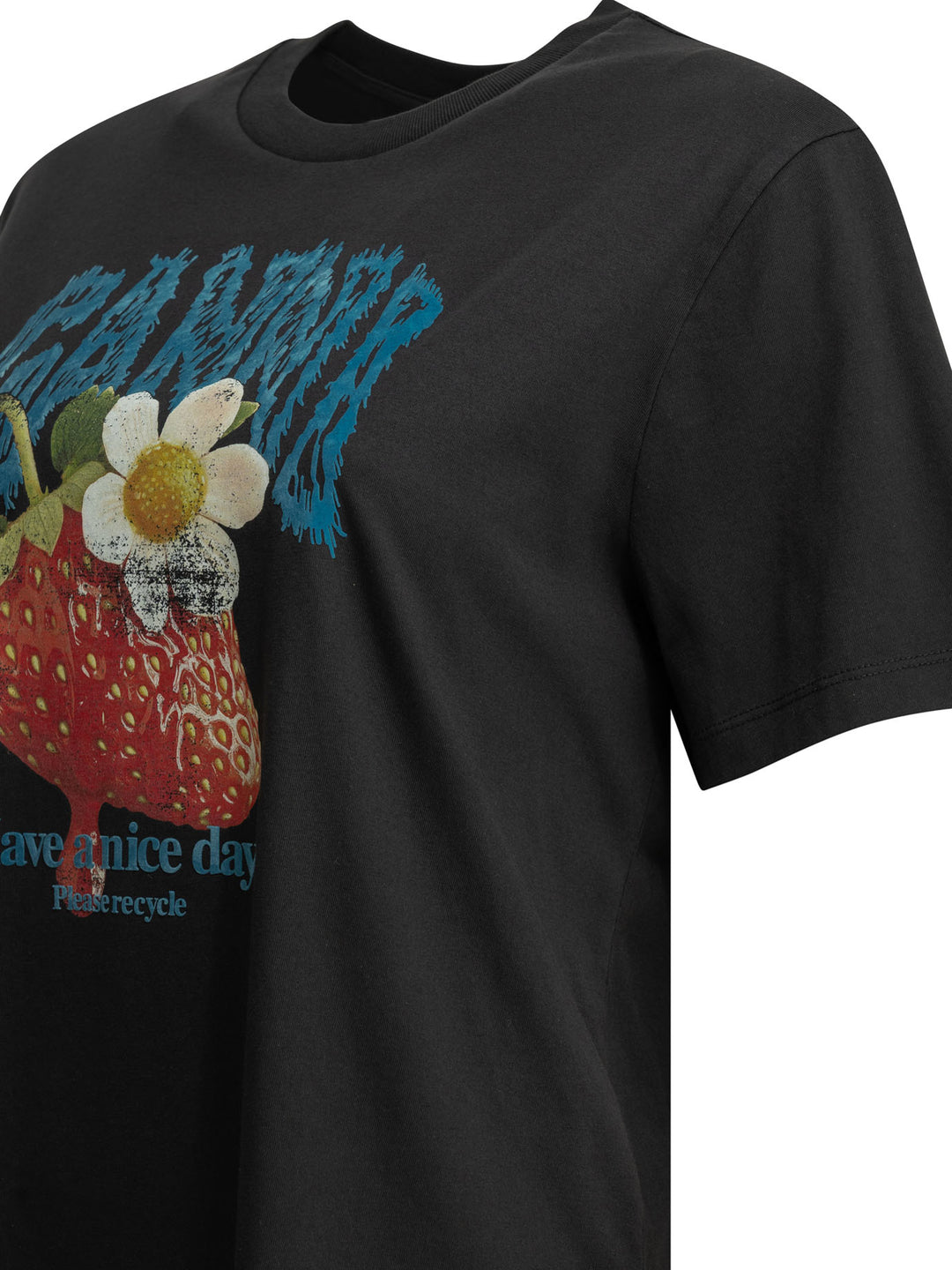 Ganni Strawberry T-shirts - Black | bc56ef9276b75c0e64295aa1cad77a446500a305