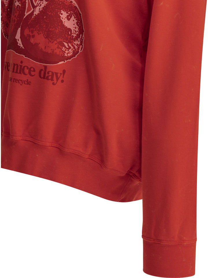 Ganni Cherries Sweatshirts - Red | ae119745dc7cf54c8190586e20ea47c773a6b4c3