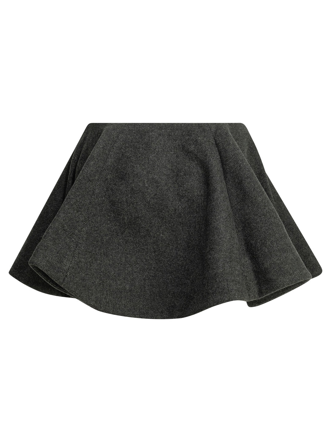 Ganni Flared Wool Miniskirt Skirts - Grey | e0c64d02be1b0c3313ca50f7e6e9b4f873685bf8