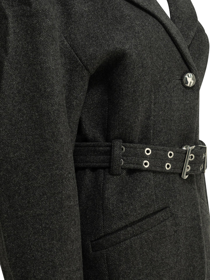 Ganni Lightweight Wool Jacket Jackets and Coats - Black | 151c7839391b59f6f555ce555724bb6dc5845c4c