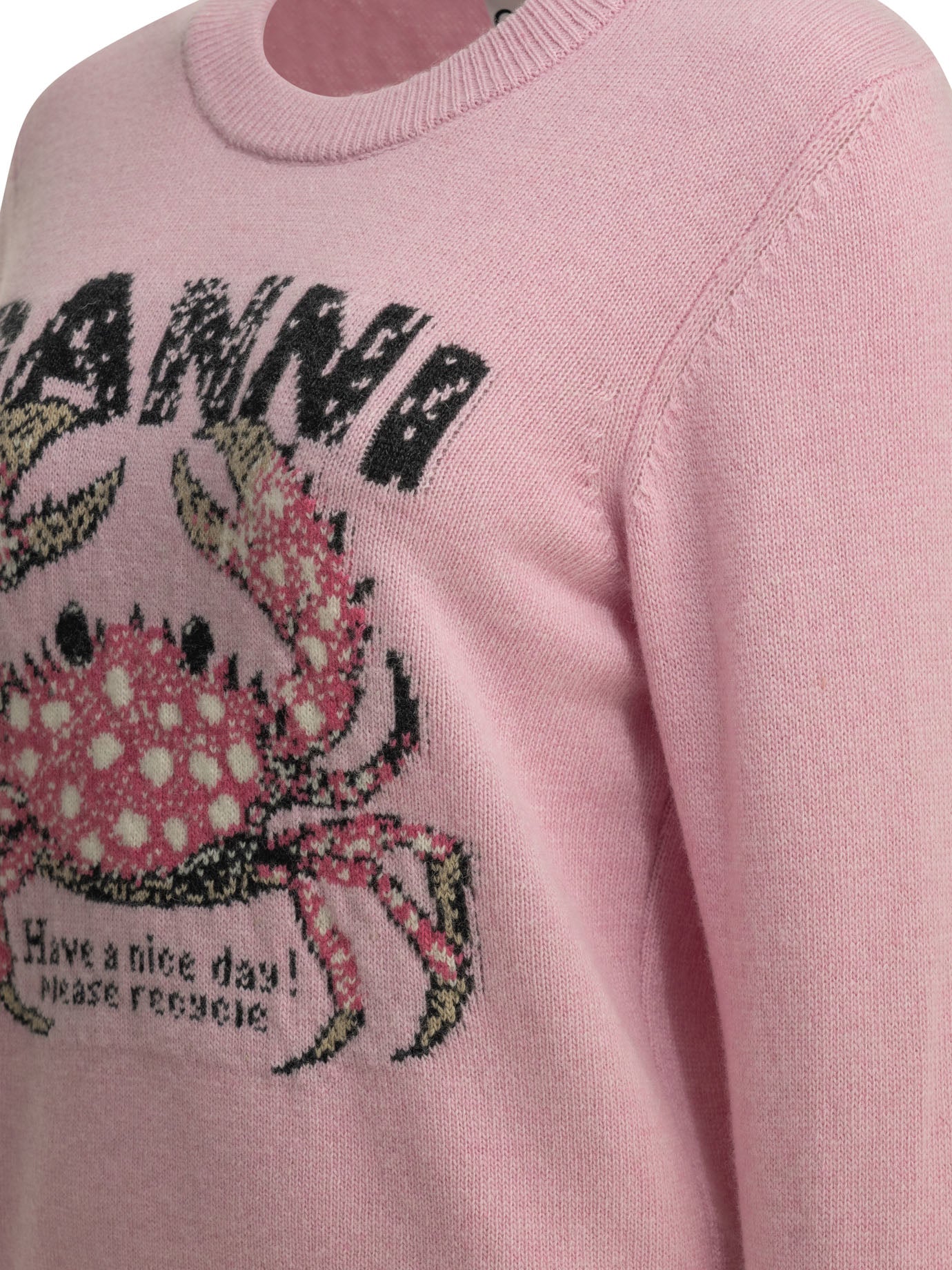 Ganni Crab Knitwear Pink | Wanan Luxury