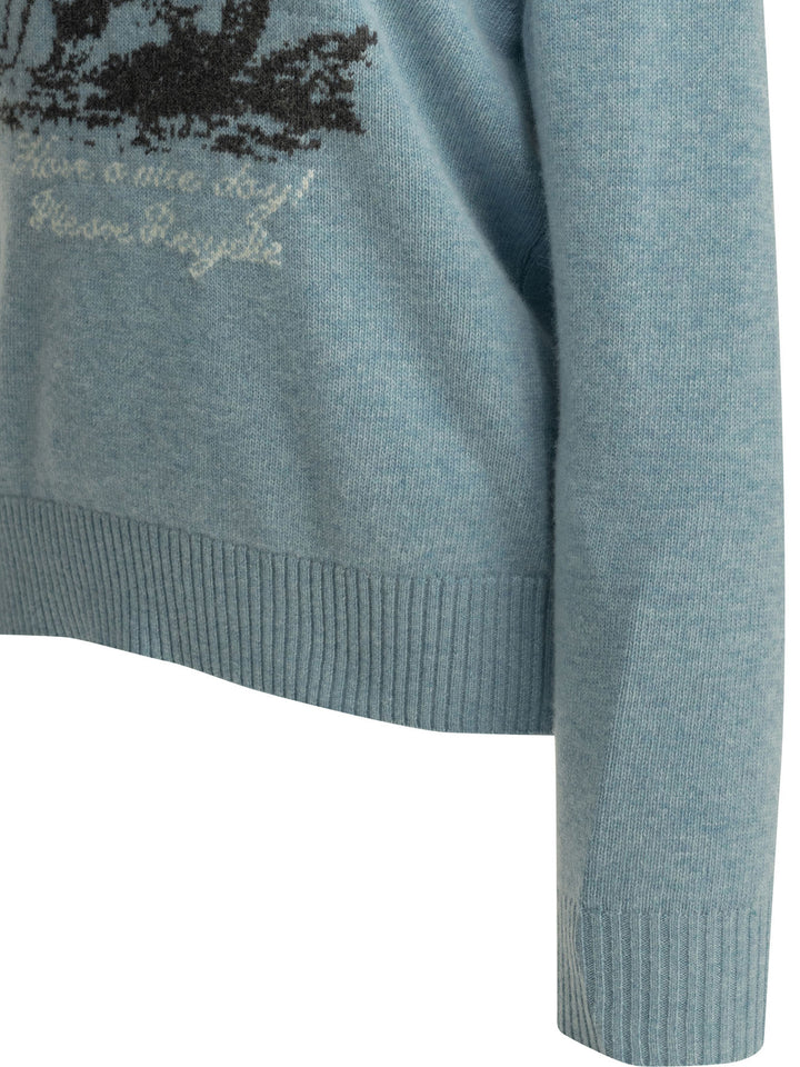 Ganni Mermaid Knitwear - Light blue | 41be156ff86da278a97e025800a4d90a2778a490