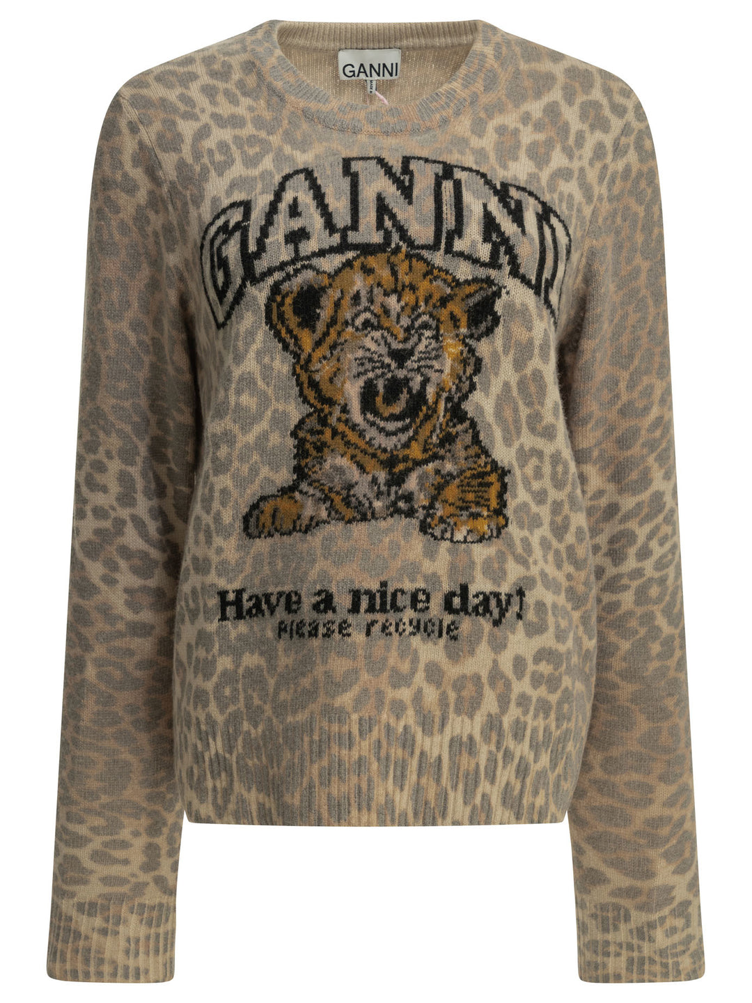 Ganni Tiger Knitwear - Brown | ae8784603ffcc484871028e6f3bc60d63627e99d