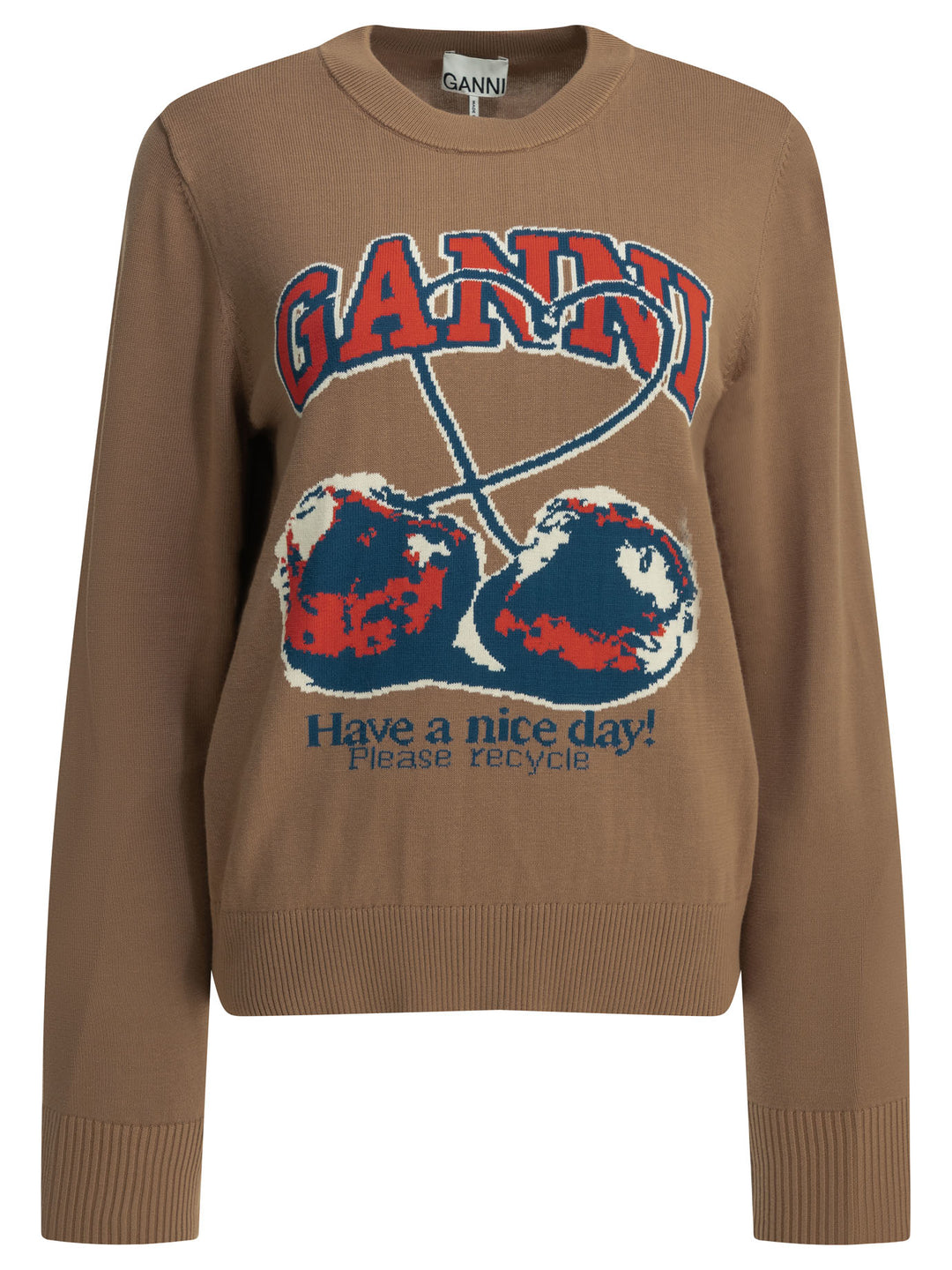 Ganni Cherry Knitwear - Brown | f8fb8f987306566e875783710a8281ea9b55edf5