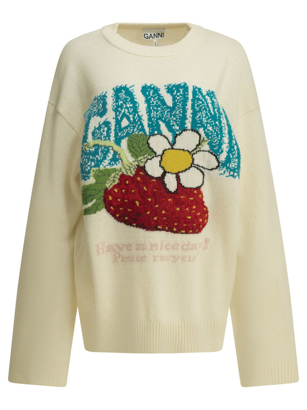Strawberry Knitwear White