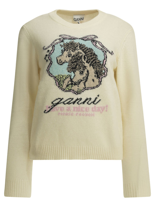 Horses Knitwear White