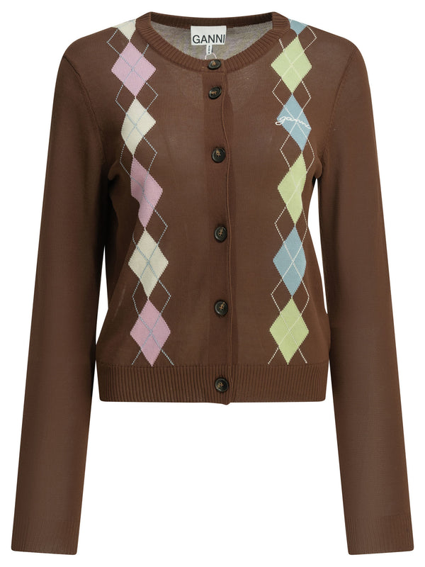Argyle Knitwear Brown