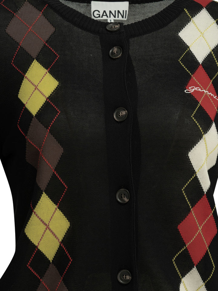 Ganni Argyle Knitwear - Black | 09565d847f7c4898b261112731229b9eaa4ed9e4