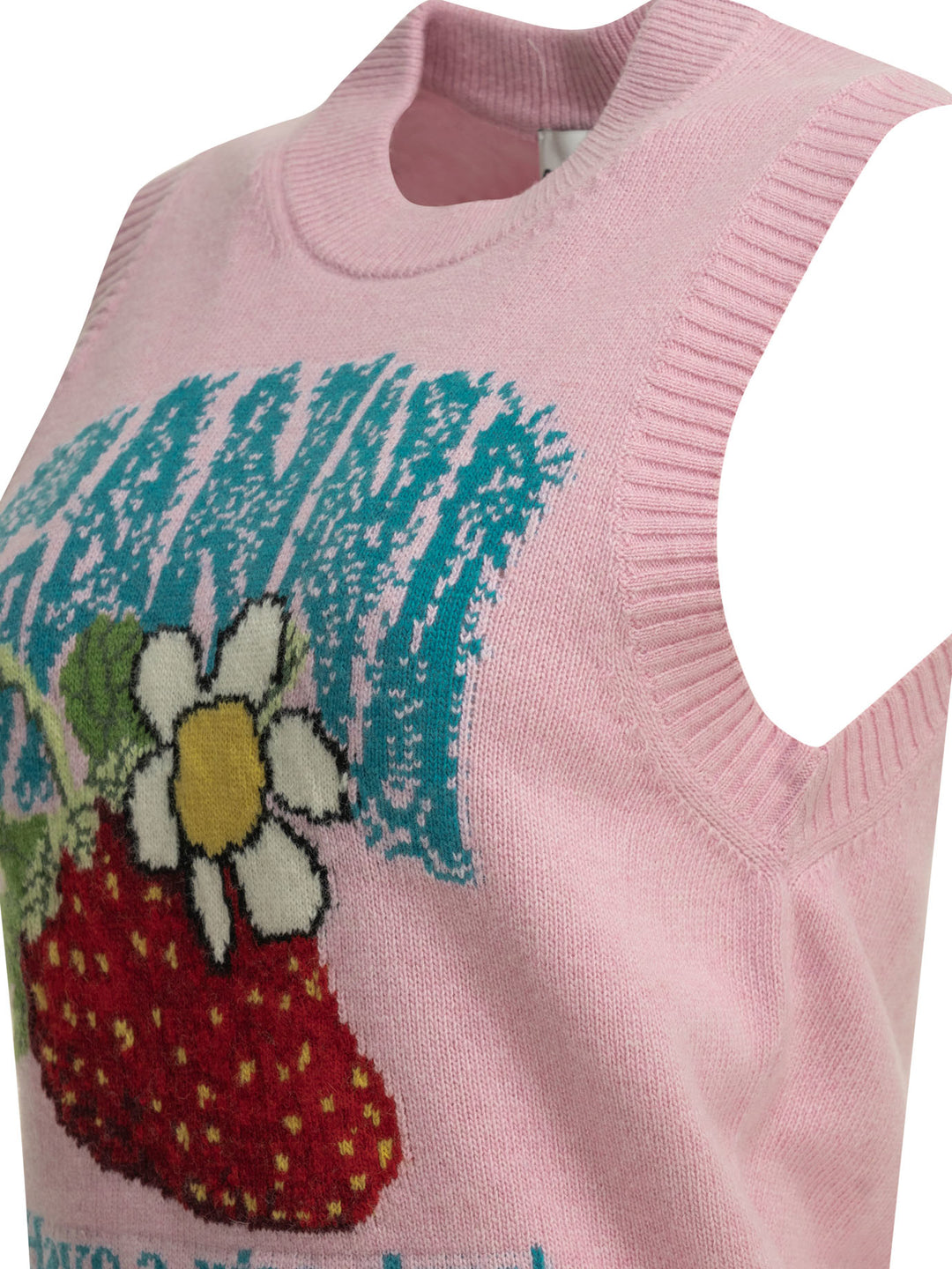 Ganni Strawberry Knitwear - Pink | fc566c7932ce545b6ffca96748178aed6525e98b