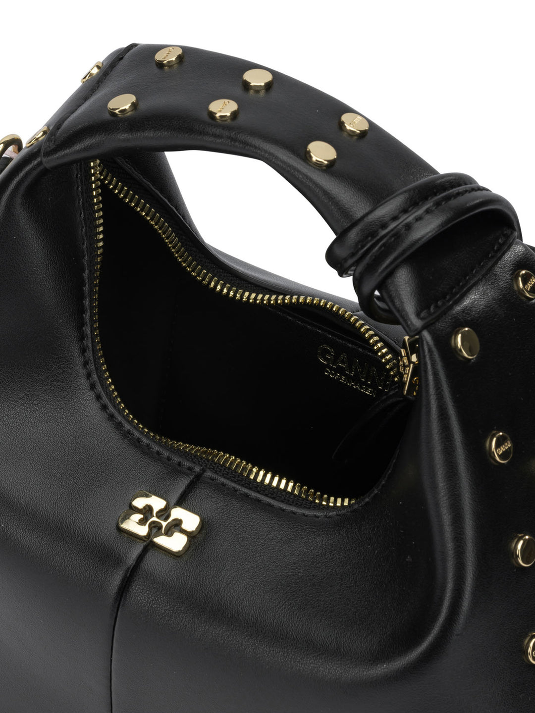 Ganni Hobo Studs Handbags - Black | 646bb0aca6b4052484b983f2bba74aa4e789fe2c