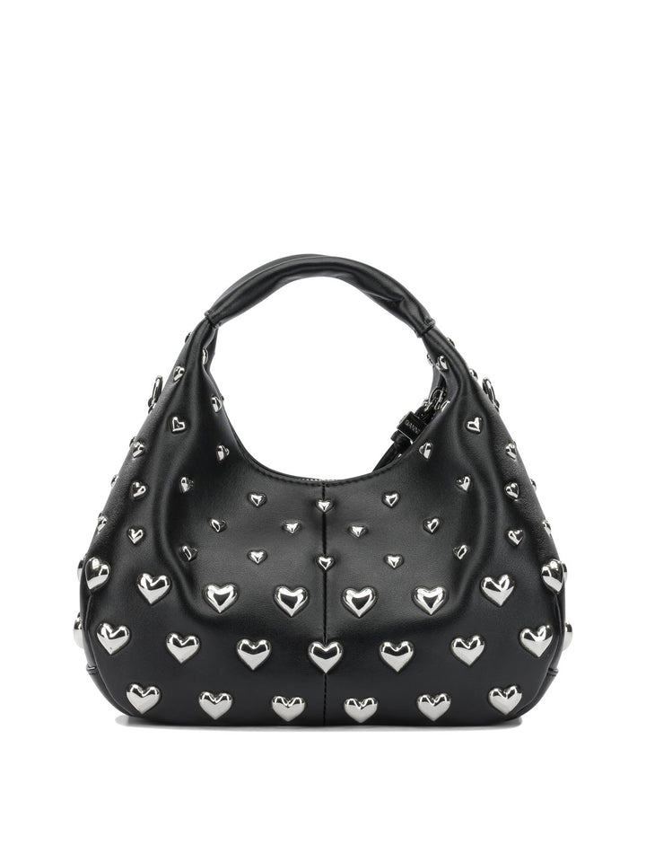Ganni Mini Hobo Heart Handbags - Black | 00a9668218f323d4c846c69b1ddec942c2b0d429