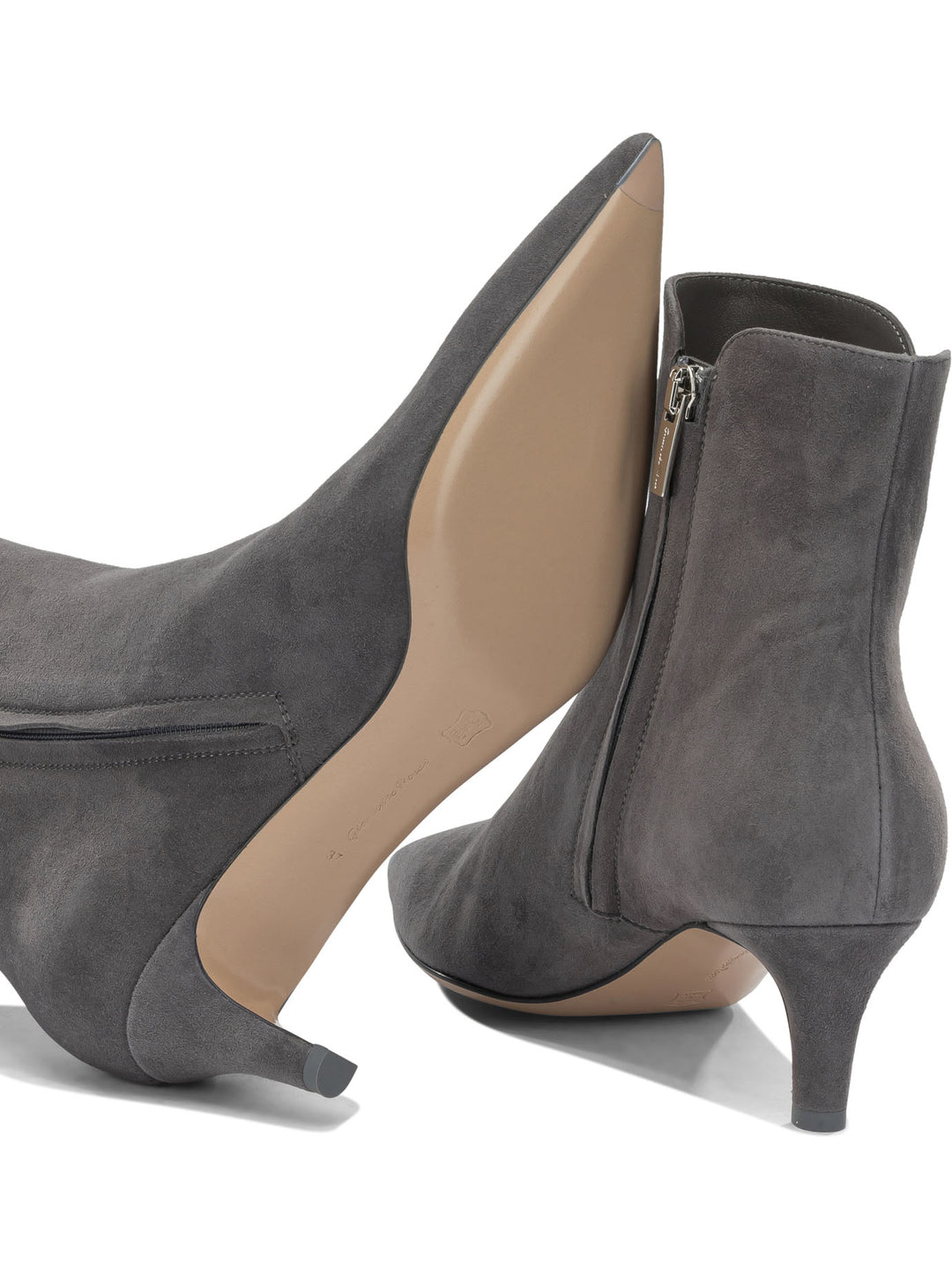 Gianvito Rossi Levy 55mm Boots and Ankle Boots - Grey | a21e7c4eeca61d75dbd6b4ab6ee624b1bb157e9a
