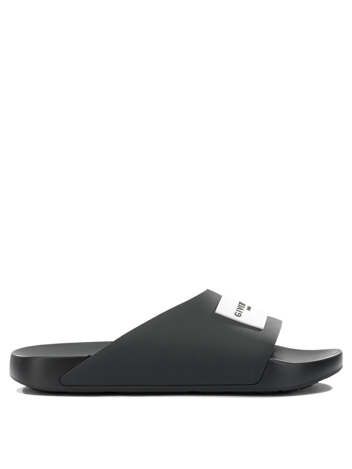 Givenchy Label Sandals - Black | b72ad325ab20c0b072324c979384e8539447506f