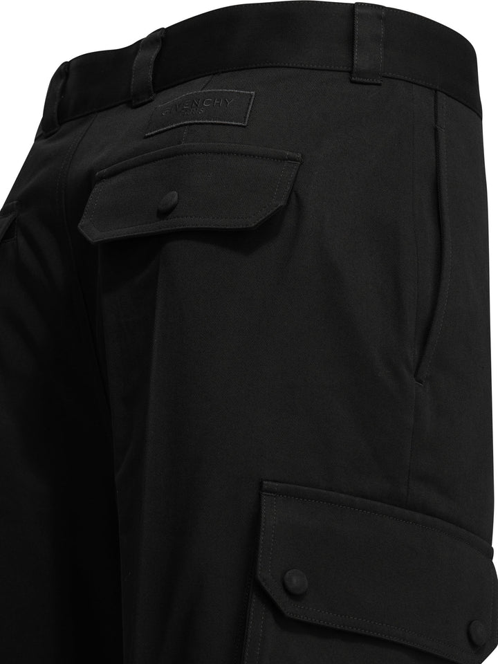 Givenchy Cotton Cargo Pants Trousers - Black | a633d8dc0b418eb810f94200fb39dc808f5ab5e5