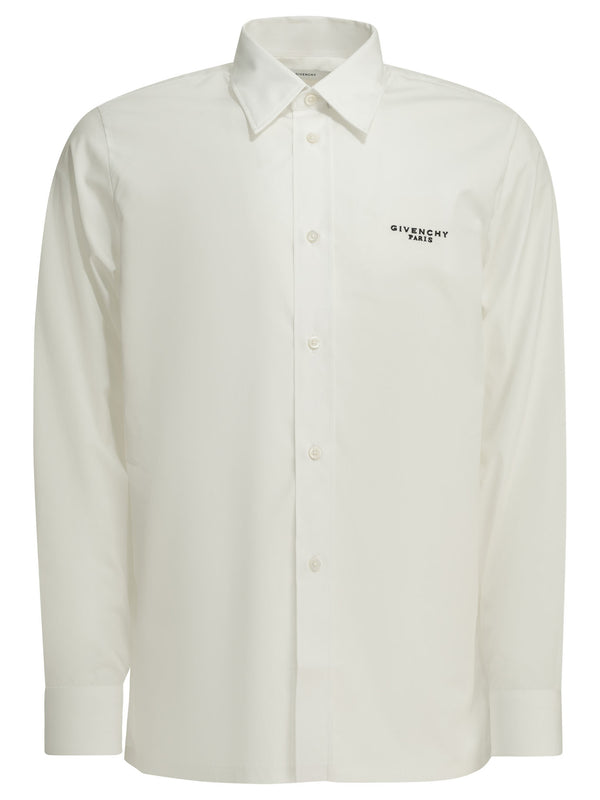 Camicia Casual Con Logo Shirts White