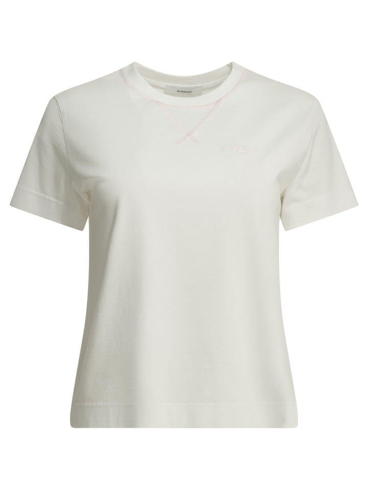 Givenchy Crew-Neck T-Shirt With Logo T-shirts - White | ffd87dd6a1f7836e059744bace8ca35cb60a1305