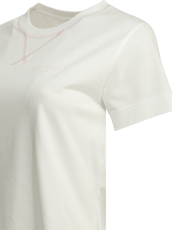 Givenchy Crew-Neck T-Shirt With Logo T-shirts - White | 70d9d03cac93692478febd2991f15ab0fe8945de