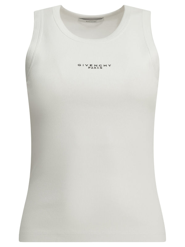 Logo Tank Top Tops White
