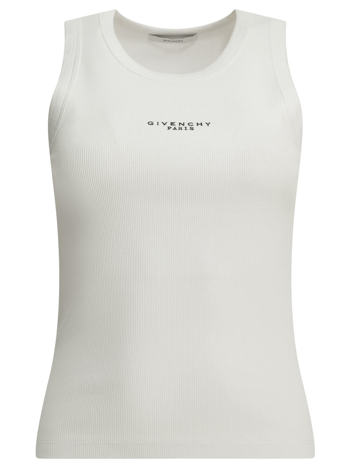 Givenchy Logo Tank Top Tops - White | b94b2ad7230aaf4473ddd4dc913bc5e43f2ee988