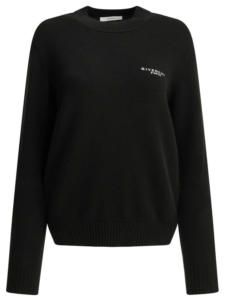 Givenchy Crew-Neck Sweater With Logo Knitwear - Black | fb3ea7880ae56fb55a1ec494768122f777074813