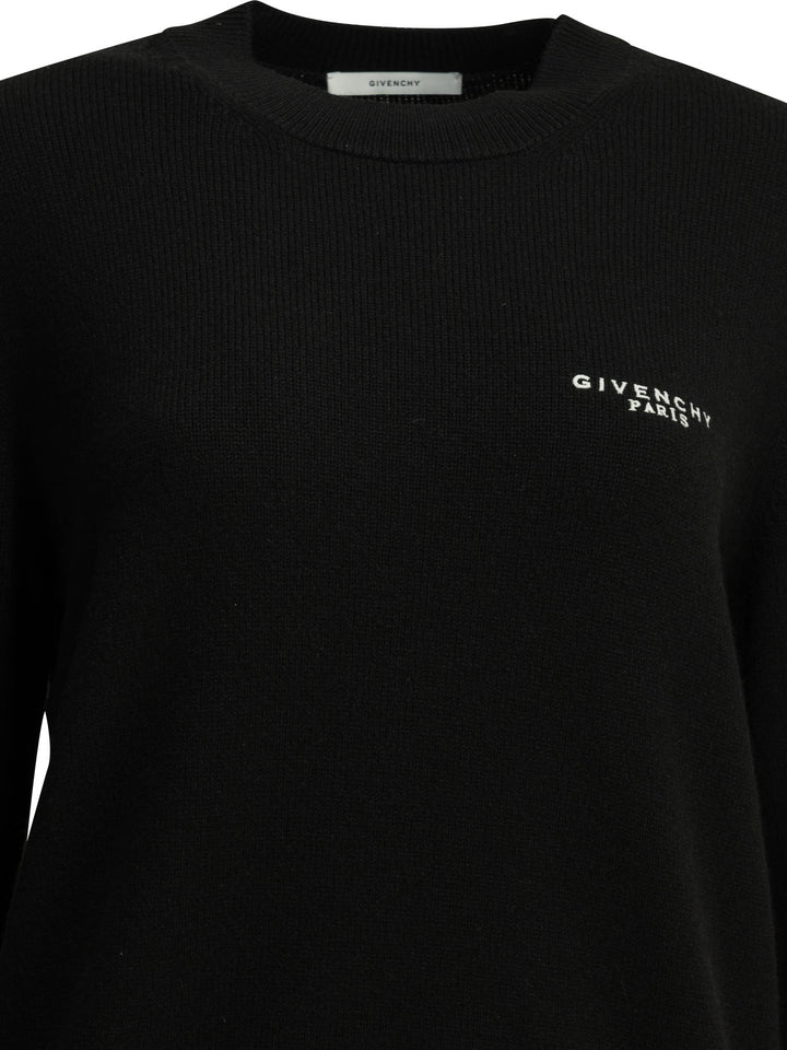 Givenchy Crew-Neck Sweater With Logo Knitwear - Black | 632090def1daa439887a5e9639596ef71ab6e667
