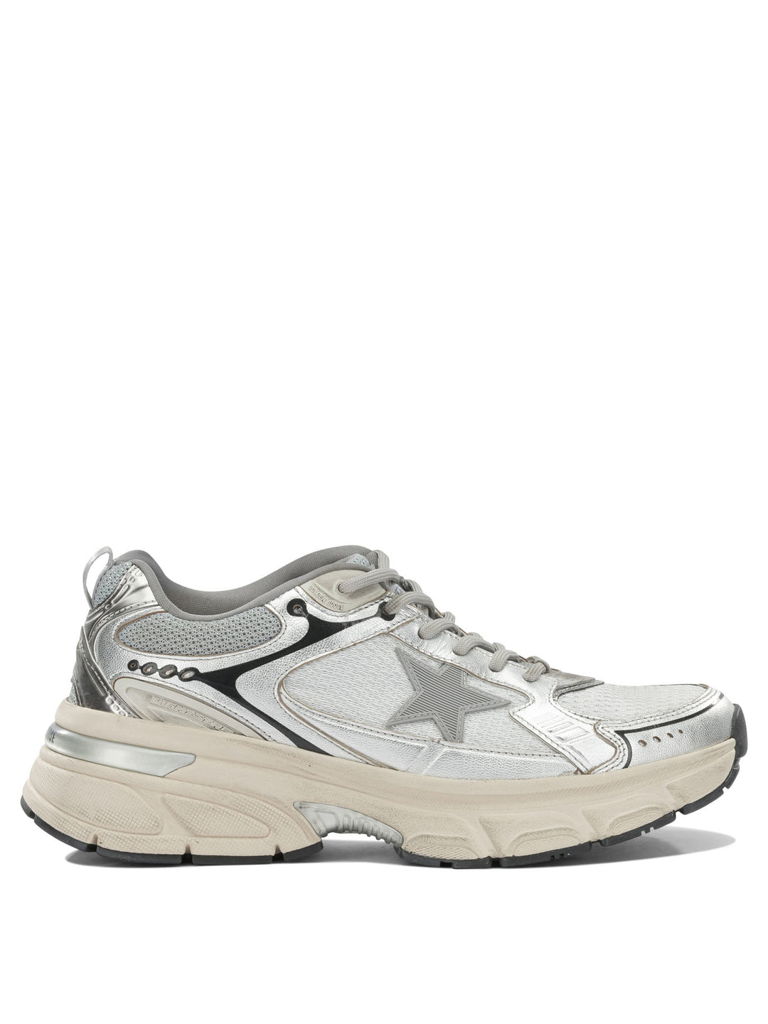 Golden Goose Lightstar Sneakers & Slip-On - Silver | 7b0baf1adfefb1938dc37a90f8929578c45a1d31