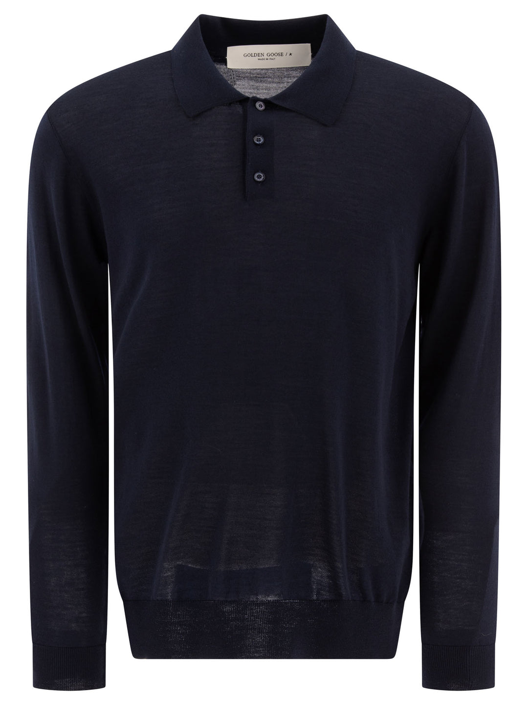 Golden Goose Wool Polo Sweater Knitwear - Blue | b07b3e6401514bc23a55129a8341d236a240f37f