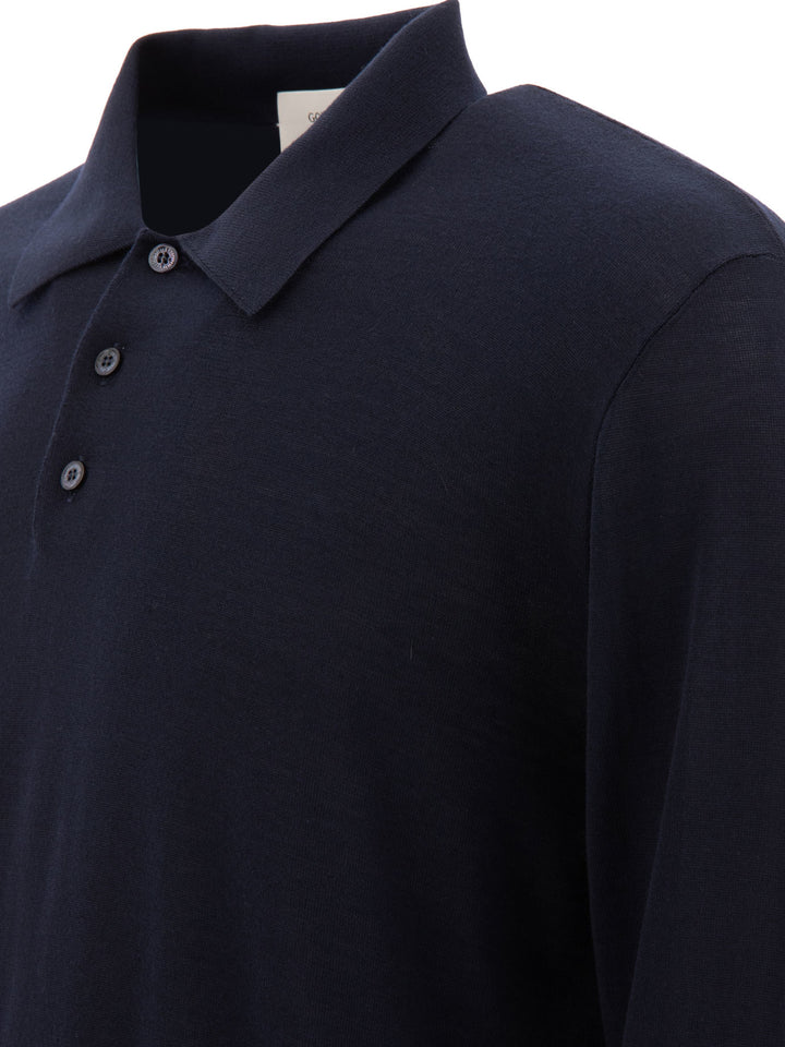 Golden Goose Wool Polo Sweater Knitwear - Blue | ab55386e70ad26aacfc5e836182215529698a968