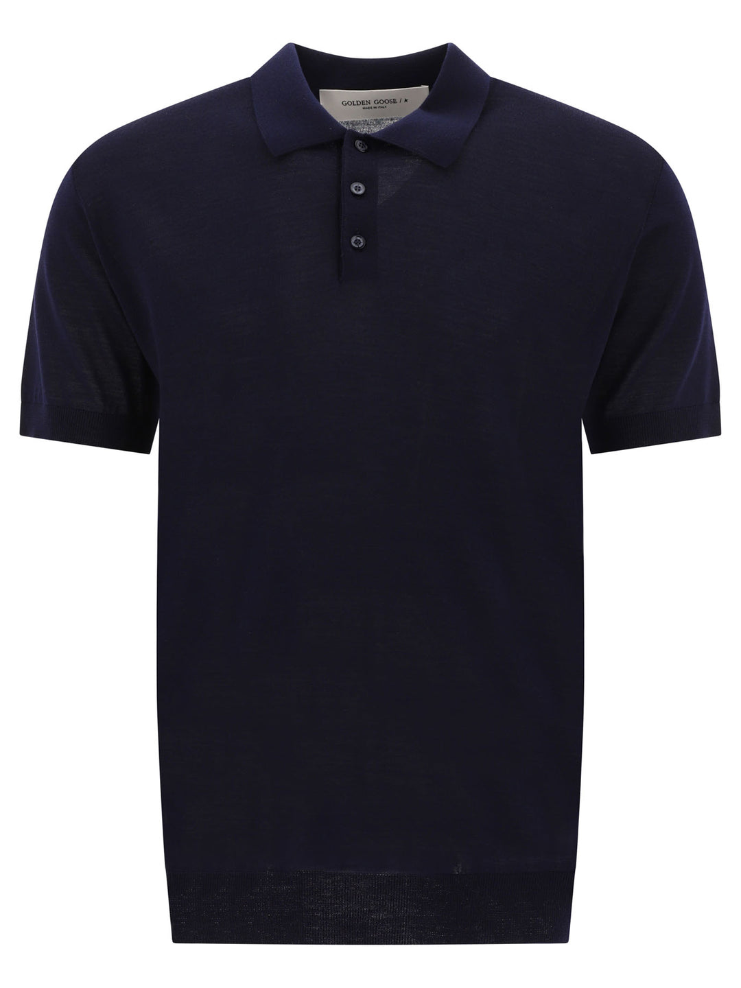 Golden Goose Merino Wool Button-Down Polo Shirt Polo shirts - Blue | 3f624d06518c4fbbcd6f2ae253b6eb1b45ea1291