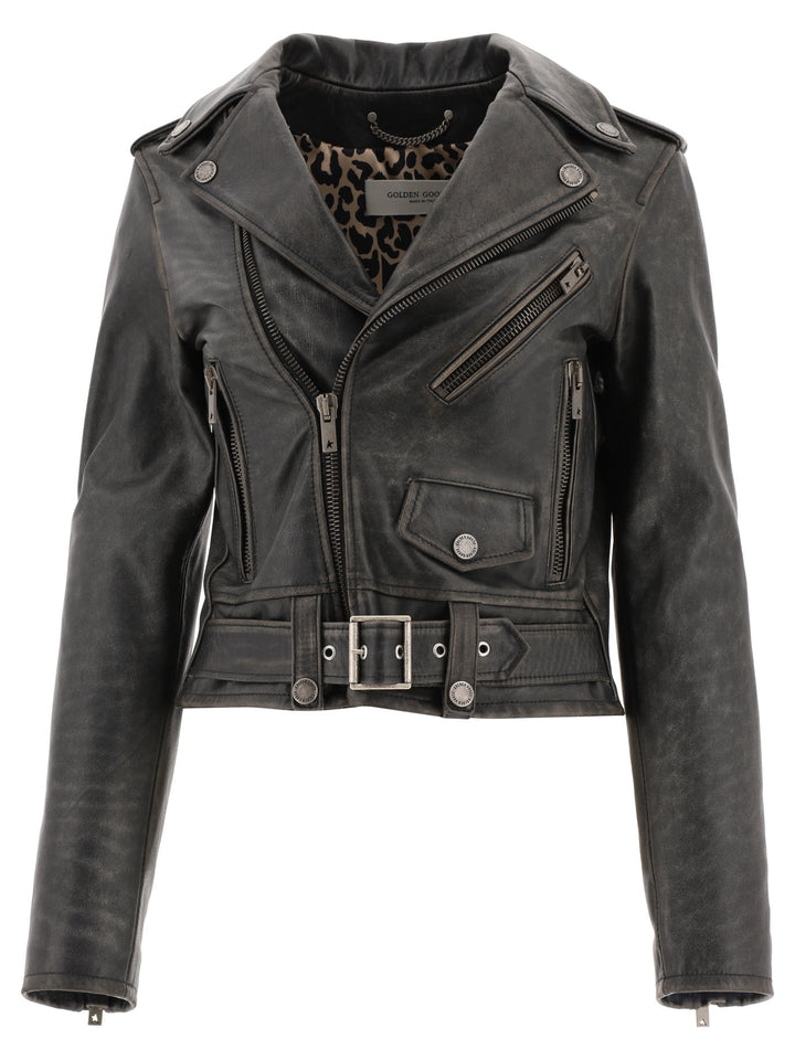 Golden Goose Chiodo Destiny Jackets and Coats - Black | 91f20fabaa58781d97fb8781e104712b2501ccf9