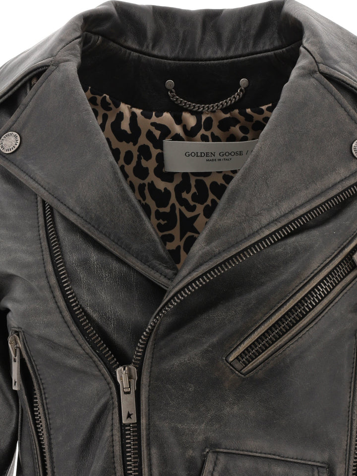 Golden Goose Chiodo Destiny Jackets and Coats - Black | 8716630bb9a9101b0ebfa7fb41ca0b4ce0c1e20e