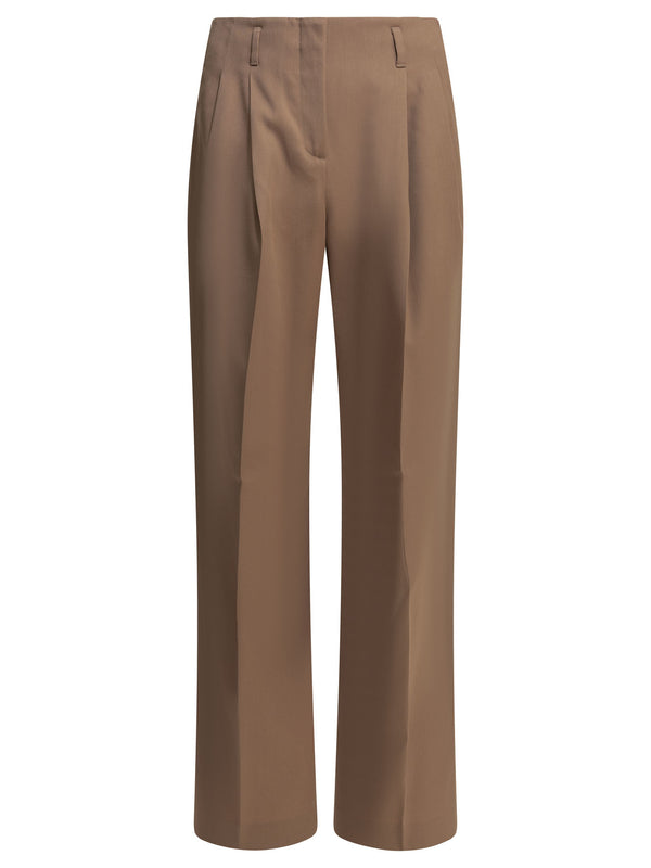 Tailored Pants Made Of Virgin Wool Trousers Pink